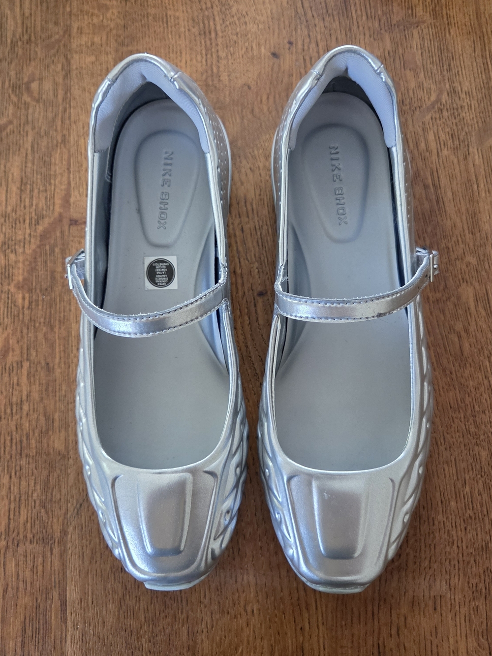 Nike Shox Z Calistra ballet flats in silver